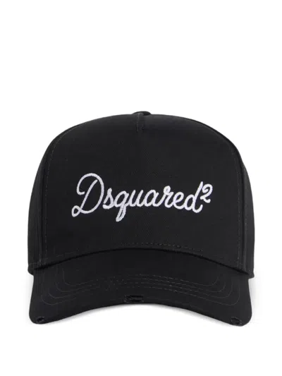Dsquared2 Logo Embroidered Baseball Cap In Black