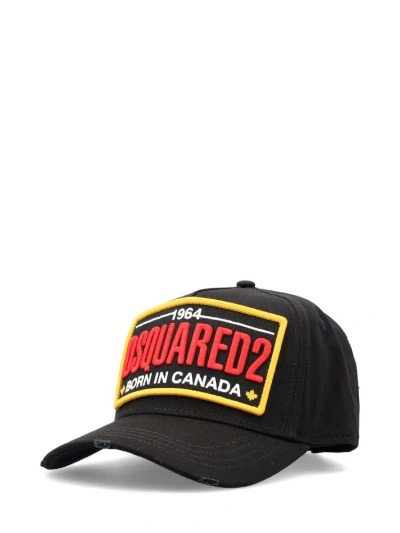 Dsquared2 Logo Embroidered Baseball Cap In Black