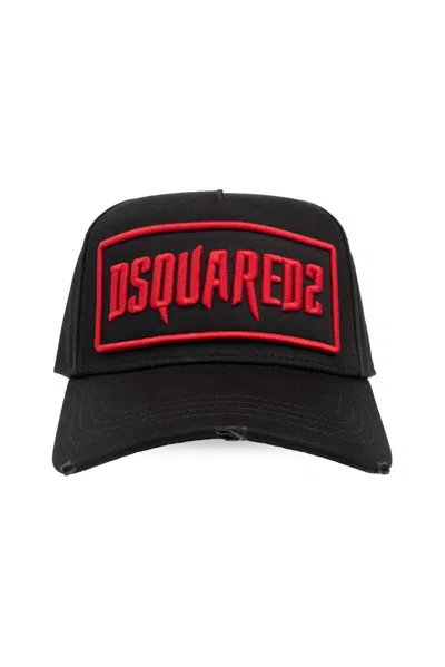 Dsquared2 Logo Embroidered Baseball Cap In Black