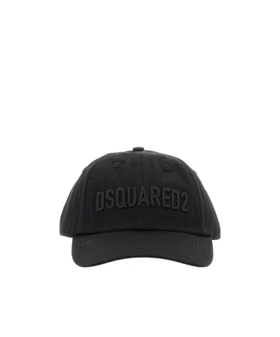 Dsquared2 Logo-embroidered Baseball Cap In Black