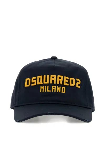 Dsquared2 Logo-embroidered Baseball Cap In Blue