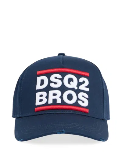 Dsquared2 Logo-embroidered Baseball Cap In Blue