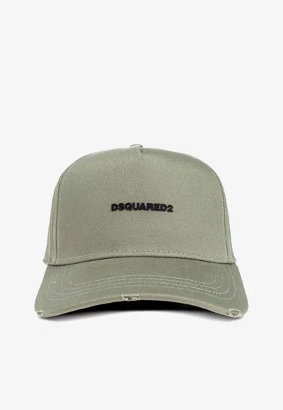 Dsquared2 Logo Embroidered Baseball Cap In Green