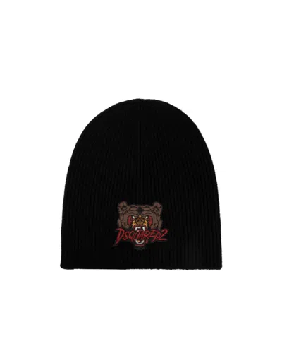 DSQUARED2 DSQUARED2 LOGO-EMBROIDERED BEANIE