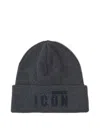 Dsquared2 Logo Embroidered Beanie In Grey
