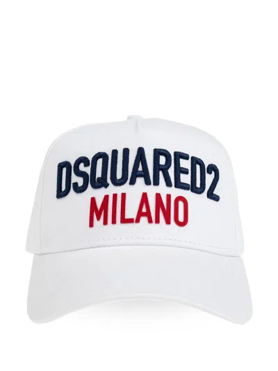 Dsquared2 Logo-embroidered Cap In 白色