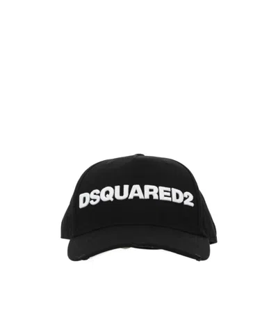 Dsquared2 Logo Embroidered Cap In Black