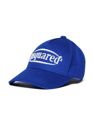 Dsquared2 Kids' Logo-embroidered Cap In Blue
