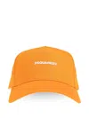 Dsquared2 Logo Baseball Cap In Orange