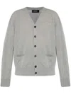 Dsquared2 Long-sleeved Cardigan In Grey