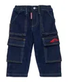 Dsquared2 Logo-embroidered Cargo Jeans In Blue