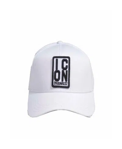 Dsquared2 Logo-embroidered Cotton Baseball Cap In White