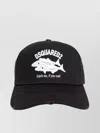 Dsquared2 Logo Embroidered Cotton Cap With Curved Peak