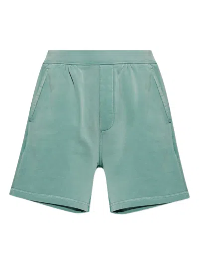 DSQUARED2 LOGO-EMBROIDERED COTTON SHORTS