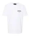 Dsquared2 Men White Crewneck T-shirt With Logo Lettering On The Front In Cotton Man In White