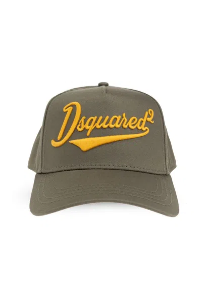 Dsquared2 Logo-embroidered Curved Peak Baseball Cap In Green