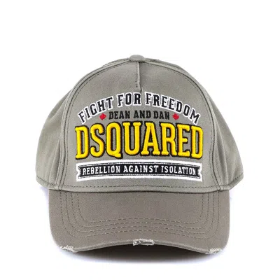 Dsquared2 Logo Embroidered Distresed Baseball Cap In Green