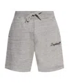 Dsquared2 Logo Embroidered Drawstring Shorts In Gray