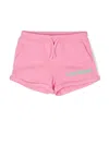 Dsquared2 Logo-embroidered Drawstring Shorts In Pink