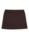 Dsquared2 Logo-embroidered Drawstring Skirt In Brown