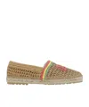 Dsquared2 Logo Embroidered Flat Espadrilles In Brown