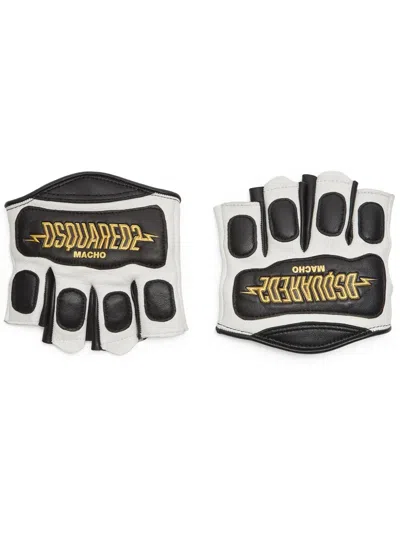 Dsquared2 Logo-embroidered Gloves In White