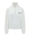 Dsquared2 White Logo Mock Collar Sweatshirt In White