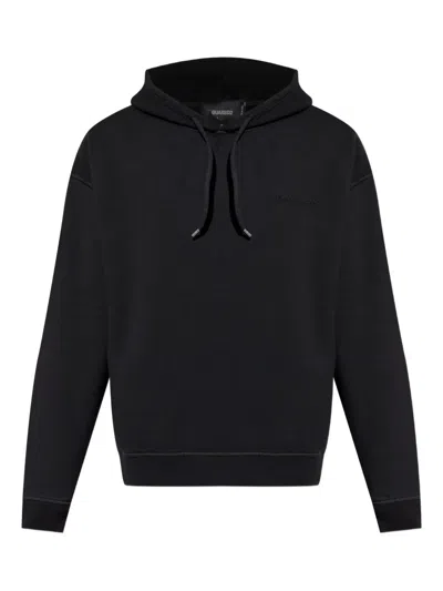 Dsquared2 Logo-embroidered Hoodie In Black