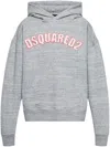 Dsquared2 Relaxed Fit Grey Hoodie With Front Kangaroo Pocket In Grey