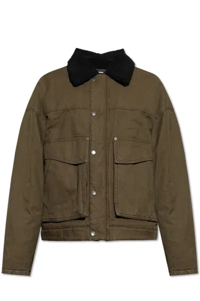 Dsquared2 Logo-embroidered Jacket In Green