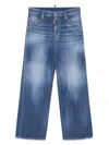 Dsquared2 Classic Five-pocket Jeans With Subtle Fading And Distressing In Blue