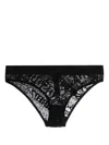Dsquared2 Logo-embroidered Lace Briefs In Black