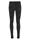 Dsquared2 Logo-embroidered Lace Leggings In Black