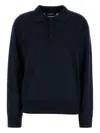 Dsquared2 Dsquared Dark Blue Wool Polo Shirt In Blue