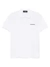 Dsquared2 White Polo Shirt With Classic Collar And Logo Lettering On The Front In Cotton Man