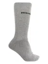 Dsquared2 Logo-embroidered Ribbed Socks In Gray