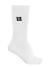 Dsquared2 Logo-embroidered Ribbed Socks In White