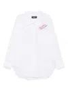 Dsquared2 Summer Lovers Linen Oversized Shirt In White