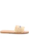 Dsquared2 Summer Lovers Natural Rafia Flat Sandals In Neutrals