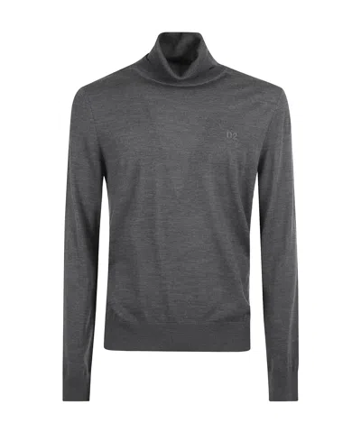 Dsquared2 Logo-embroidered Sweater In Black