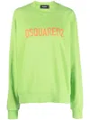 Dsquared2 Logo Embroidered Sweatshirt In Green
