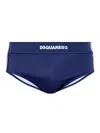 Dsquared2 Logo-embroidered Swim Trunks In Blue