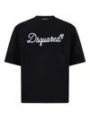 Dsquared2 Logo-embroidered T-shirt In Black