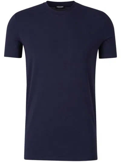 Dsquared2 Logo-embroidered T-shirt In Blue