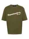Dsquared2 Logo-embroidered T-shirt In Green