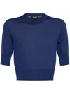 Dsquared2 Logo-embroidered T-shirt In Blue