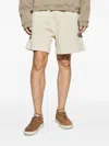 Dsquared2 Logo-embroidered Track Shorts In Neutral