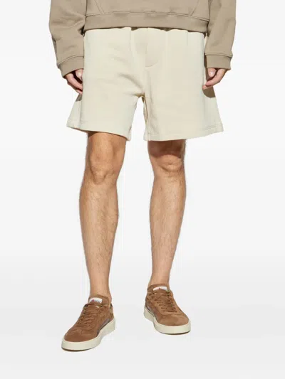 Dsquared2 Logo-embroidered Track Shorts In Neutral