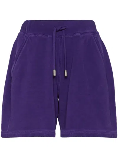 Dsquared2 Logo-embroidered Track Shorts In Purple