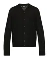 Dsquared2 Logo-embroidered Virgin Wool Cardigan In Black